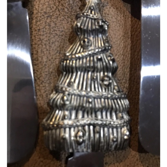 WALLACE Christmas SPREADERS Santa snowman candy cane tree holiday 4 stainles SET - Picture 5 of 7